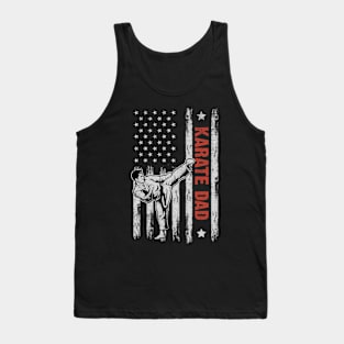 Karate Dad American Flag Father's Day 4th Of July Gift Tank Top